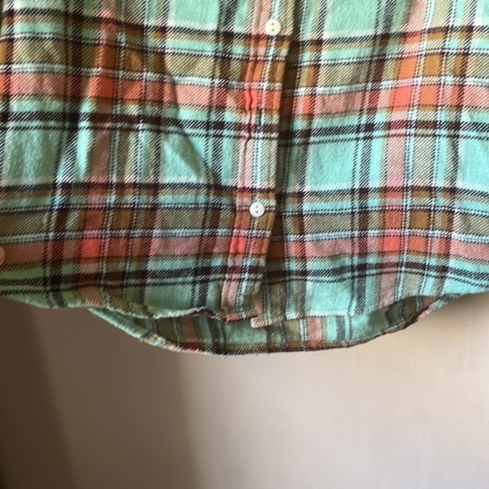 ❤️FINAL SALE❤️ J. Crew The Boy Shirt Button Down Multicolor Flannel Size 0 - Picture 3 of 9